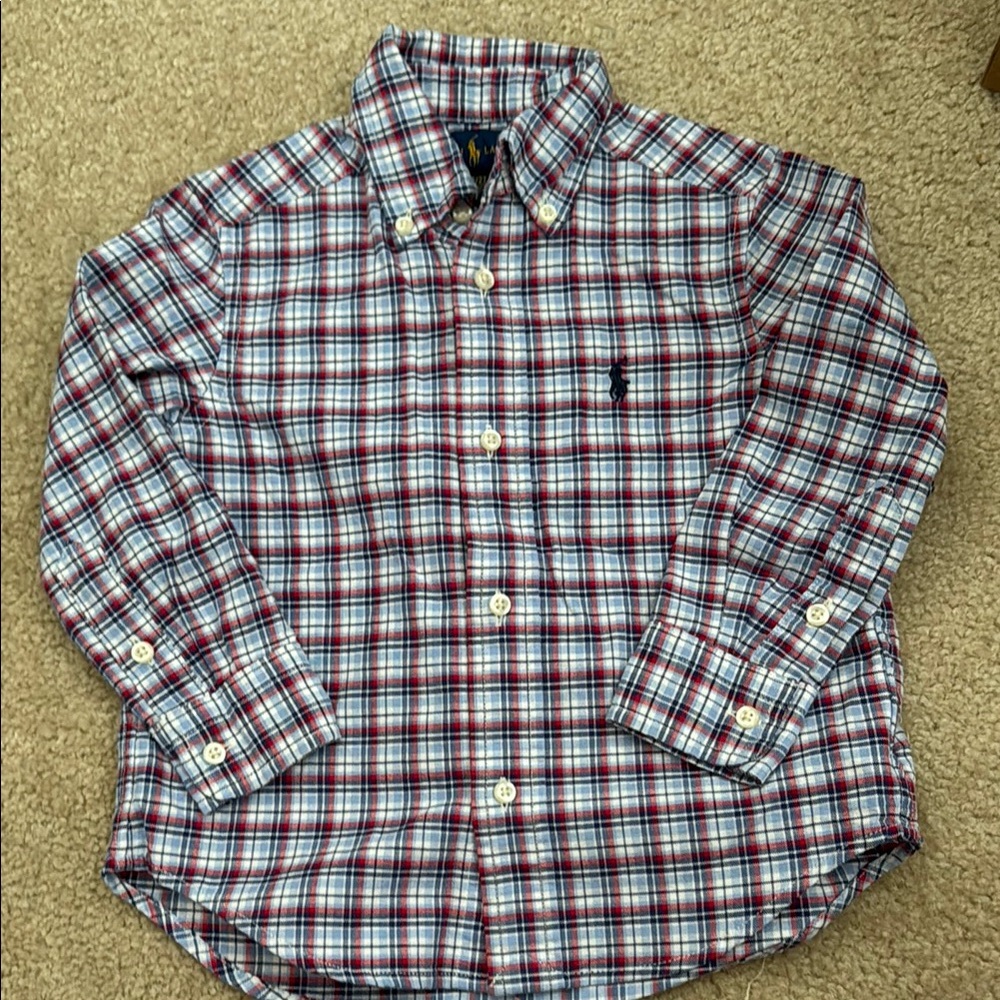 Ralph Lauren Kids Red Plaid Shirt
